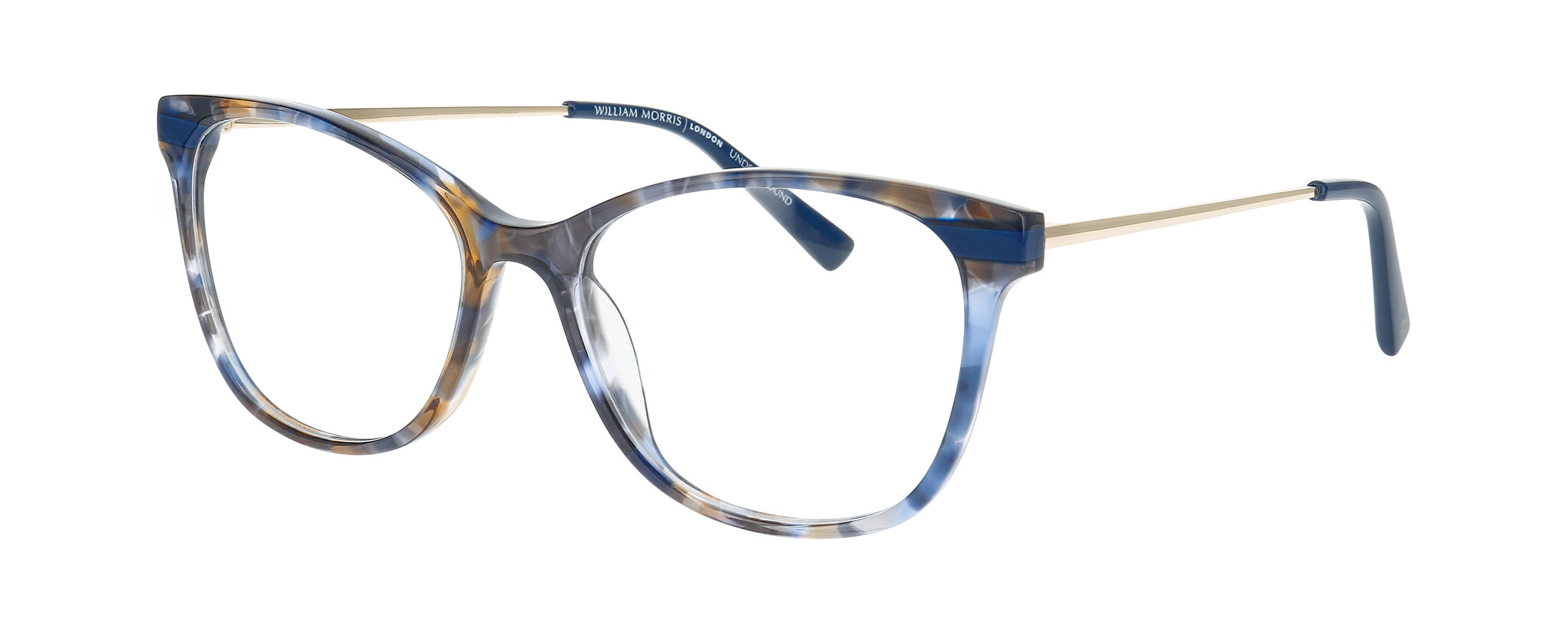 William Morris PLUM 3-9024 53-17 William Morris PLUM 3-9024 – Vollrandbrille in Schmetterlingsform für Damen aus Acetat in Blau