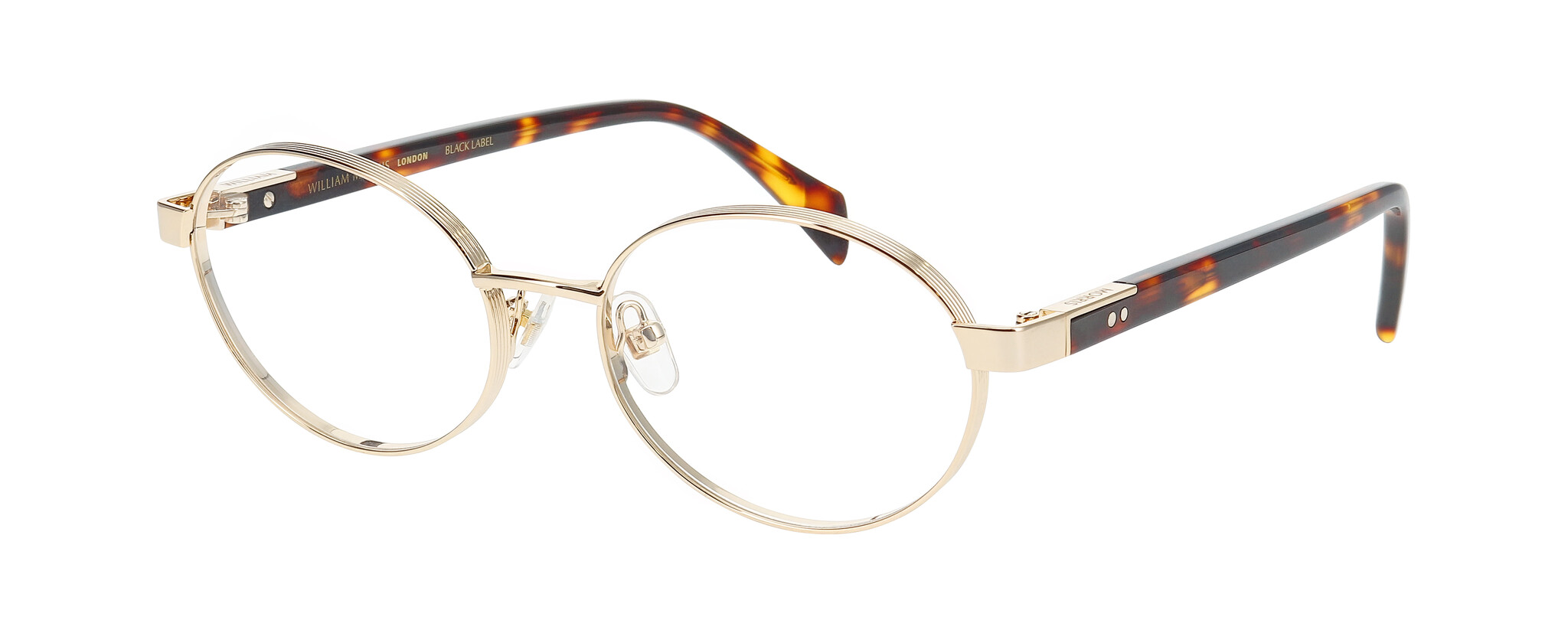 William Morris QUAYS 1-2012 52-18 William Morris QUAYS 1-2012 – ovale Vollrandbrille für Damen aus Edelstahl in Gold
