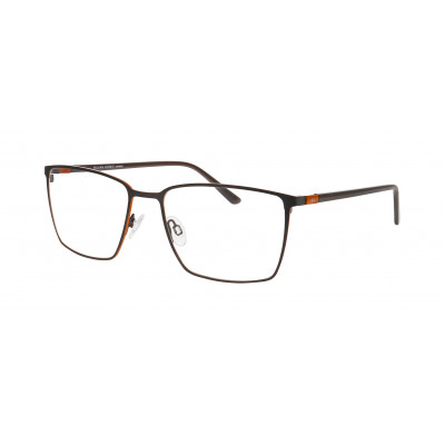 William Morris 50316-6521 – eckige Vollrandbrille für Herren aus Edelstahl in Grau