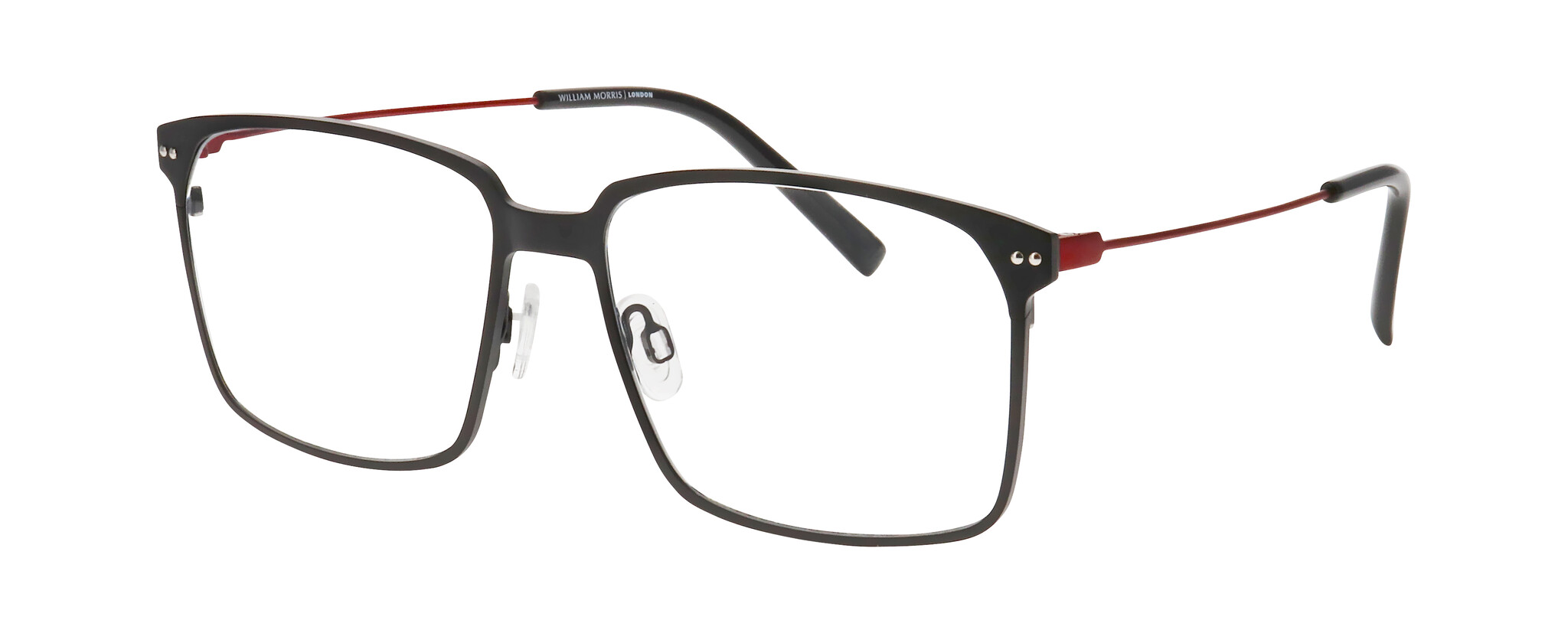 William Morris 50318-6031 56-16 William Morris 50318-6031 – eckige Vollrandbrille für Herren aus Edelstahl