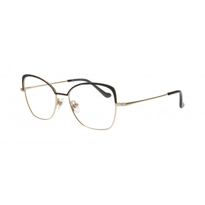 William Morris 50214-C1 – eckige Vollrandbrille für Damen aus Edelstahl in Schwarz