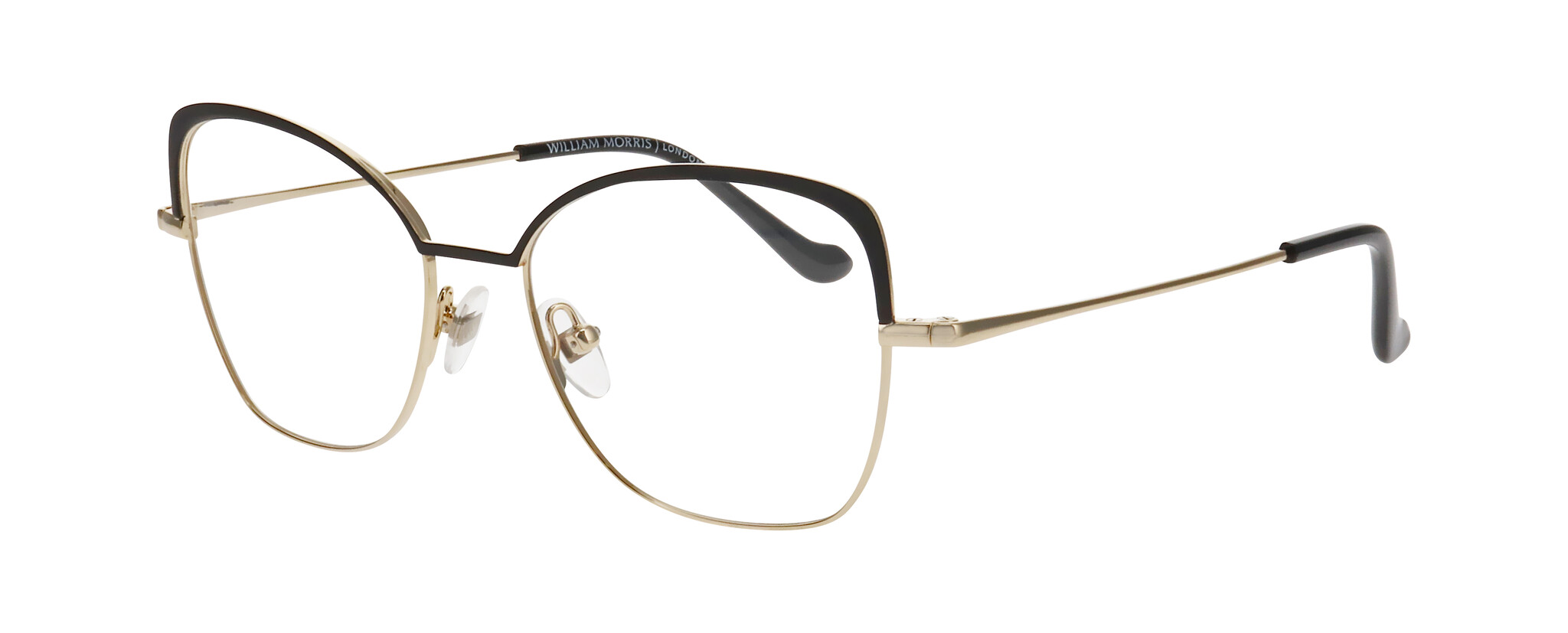William Morris 50214-C1 52-17 William Morris 50214-C1 – eckige Vollrandbrille für Damen aus Edelstahl in Schwarz