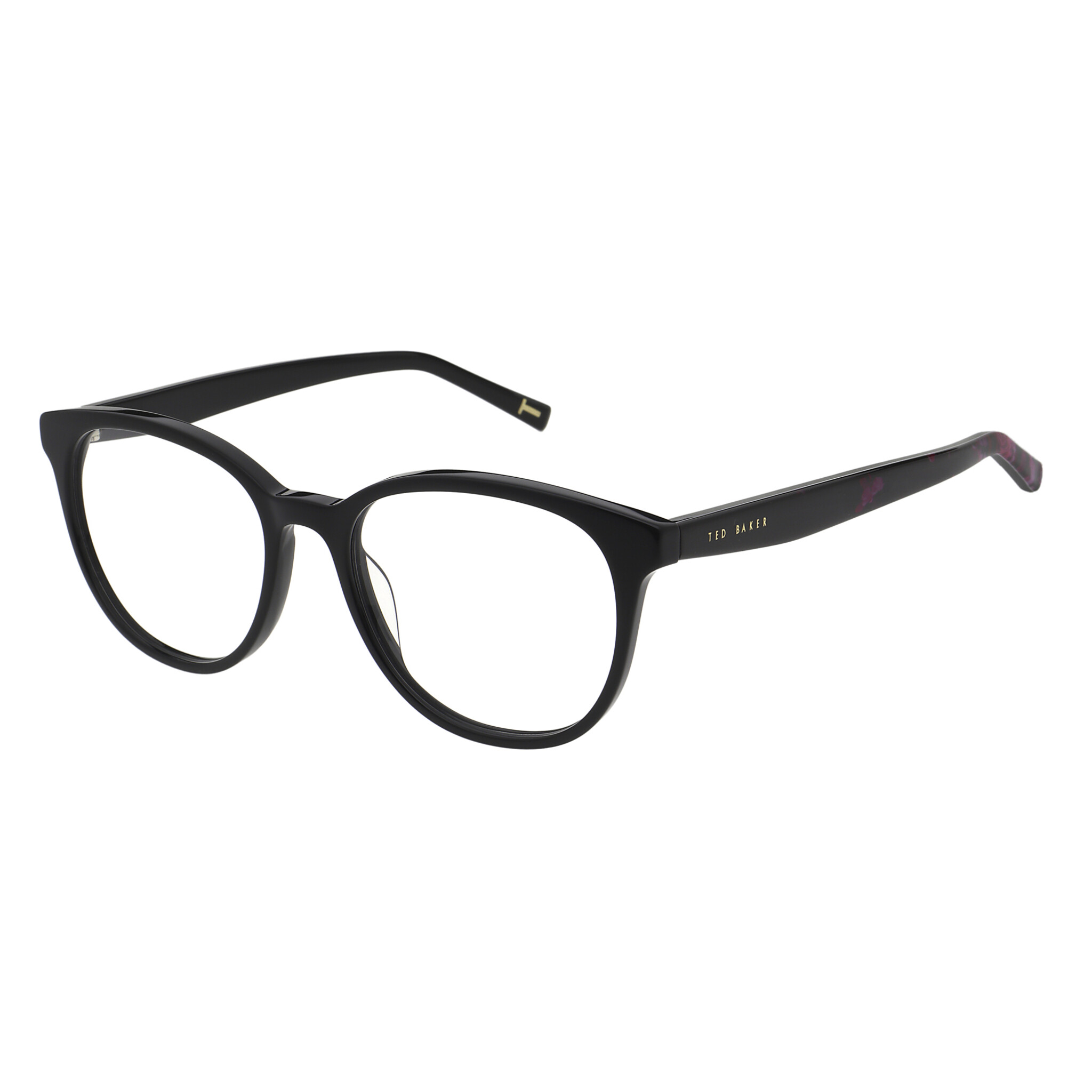 TED BAKER JAYNE 9288 001 GLOSS SOLID BLACK 52/17-140 Ted Baker Herrenbrille schwarz aus Acetat/Kunststoff