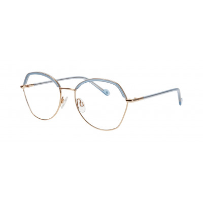 William Morris 50321-9015 – ovale Vollrandbrille für Damen aus Edelstahl in Blau