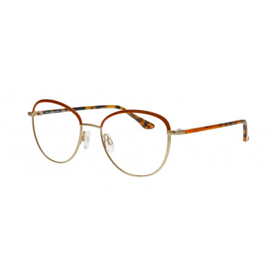 William Morris 50323-4521 – ovale Vollrandbrille für Damen aus Edelstahl in Orange