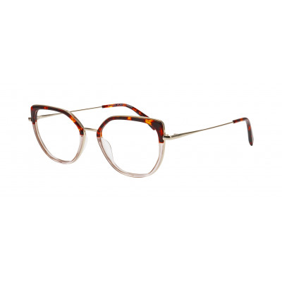 William Morris 50326-5542 – Vollrandbrille in Cat-Eye-Form für Damen aus Edelstahl in Havanna