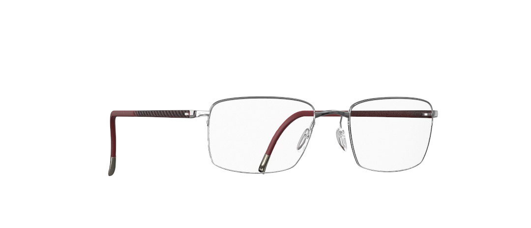 Silhouette Illusion 5560 7110 52-19 Illusion 5560 elegante Herrenbrille Titan leichte eckige Fassung moderne Silhouette Brille