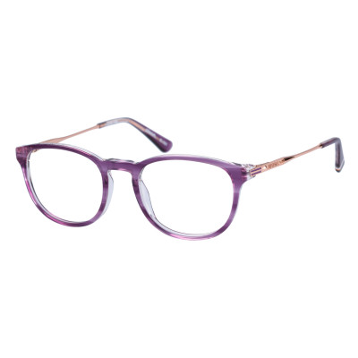 Superdry 991054 Damenbrille in Crystal Brown Fade mit runder Vollrandfassung und 51 mm Glasbreite