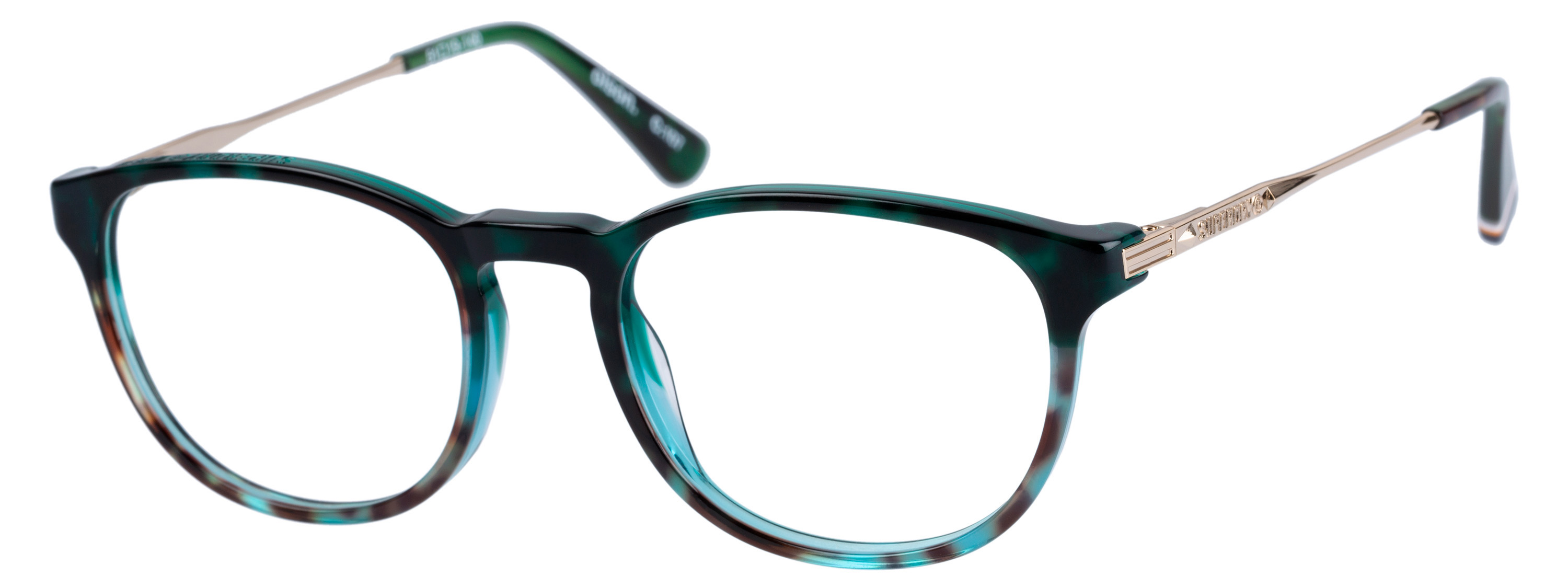 Superdry Superdry 991054-70 51-19 Superdry 991054 Damenbrille in Crystal Brown Fade mit runder Vollrandfassung und 51 mm Glasbreite