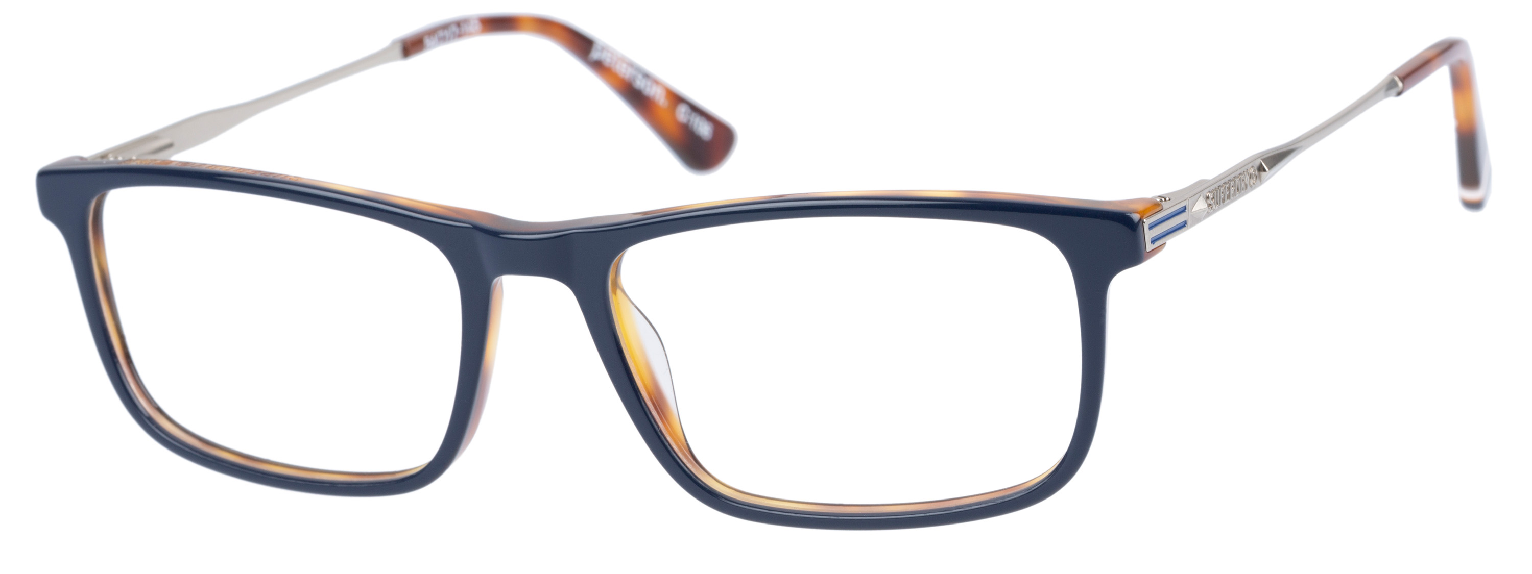 Superdry Superdry 991055-70 54-17 Superdry 991055 Herrenbrille in Blau Crystal mit rechteckigem Vollrand-Design und 54 mm Glasbreite