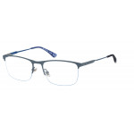 Superdry 992050 Herrenbrille in Schwarz mit rechteckigem Vollrand-Gestell aus Metall und grauen Kunststoffgläsern