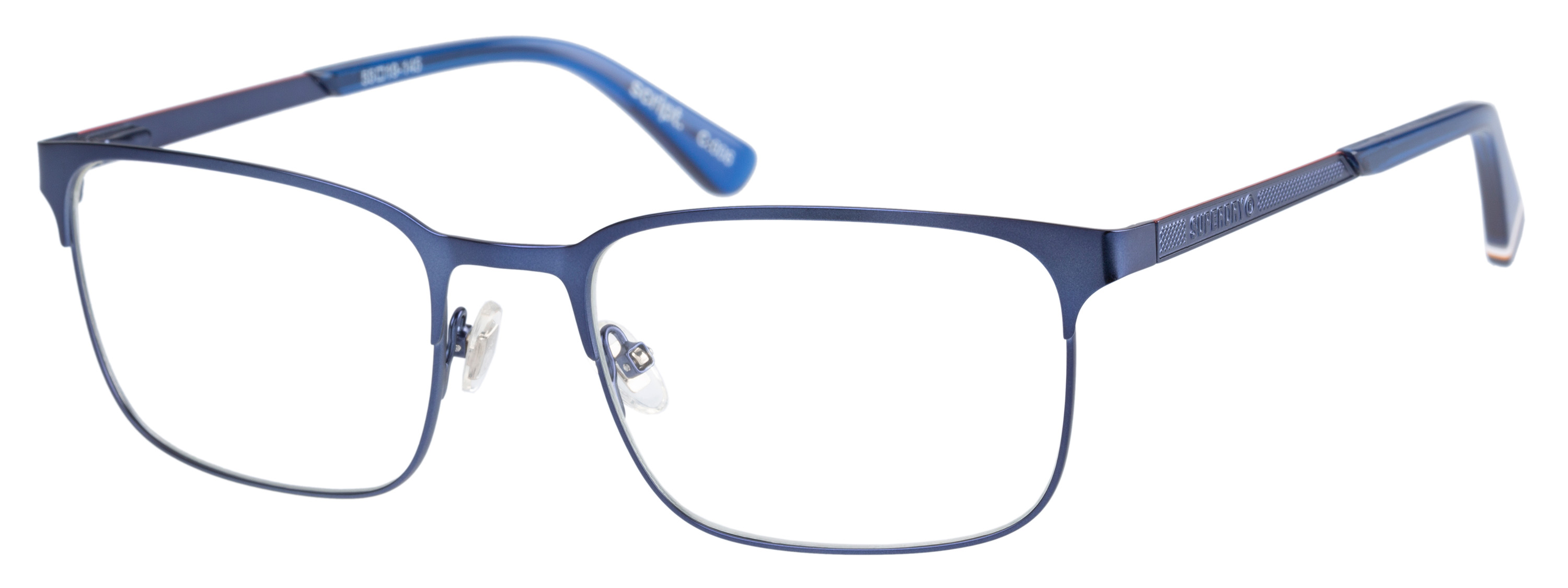Superdry Superdry 992059-70 55-19 Superdry 992059 Herrenbrille in Schwarz mit Orangefarbenen Akzenten