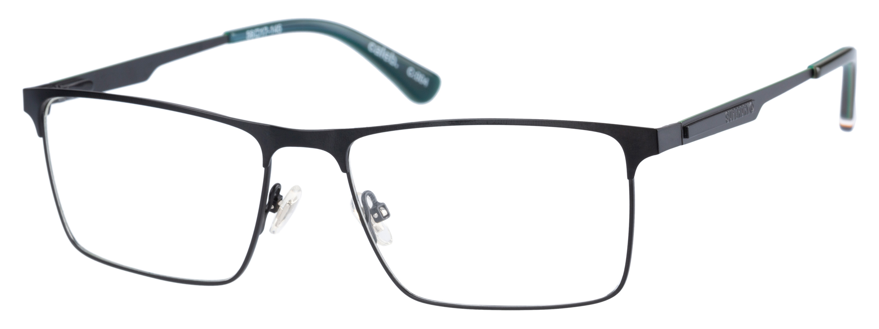 Superdry Superdry 992060-10 56-17 Superdry 992060 Herrenbrille in schwarzer Farbe mit orangefarbenen Akzenten