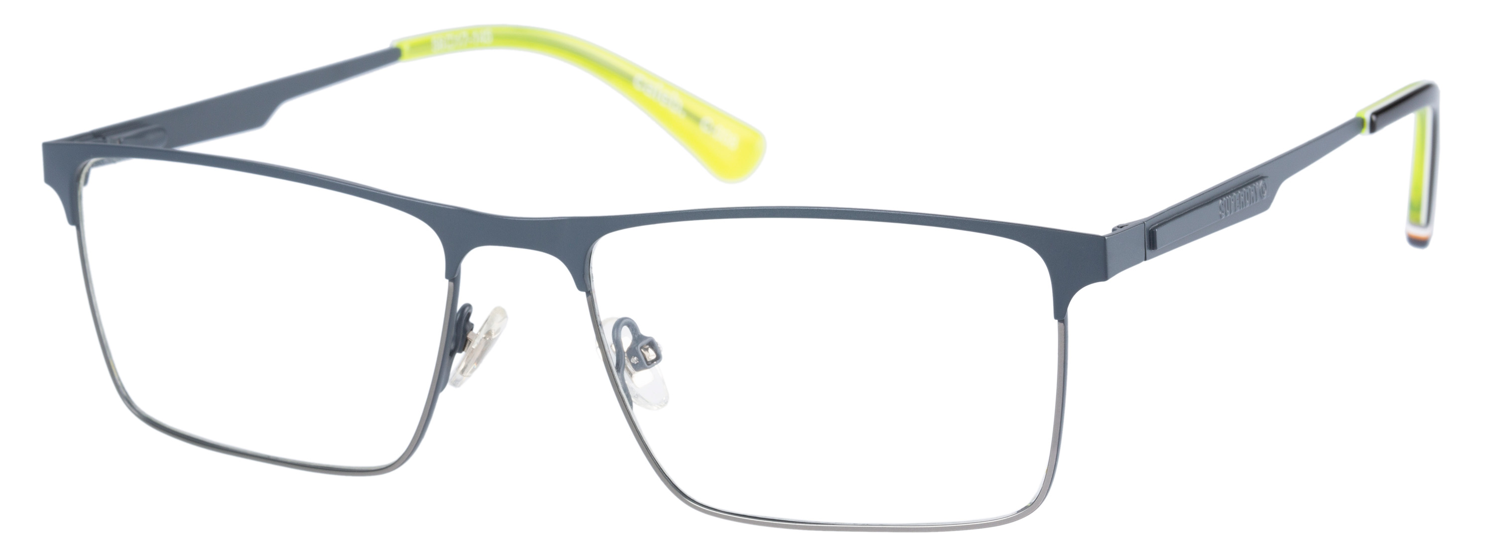 Superdry Superdry 992060-30 56-17 Superdry 992060 Herrenbrille in schwarzer Farbe mit orangefarbenen Akzenten