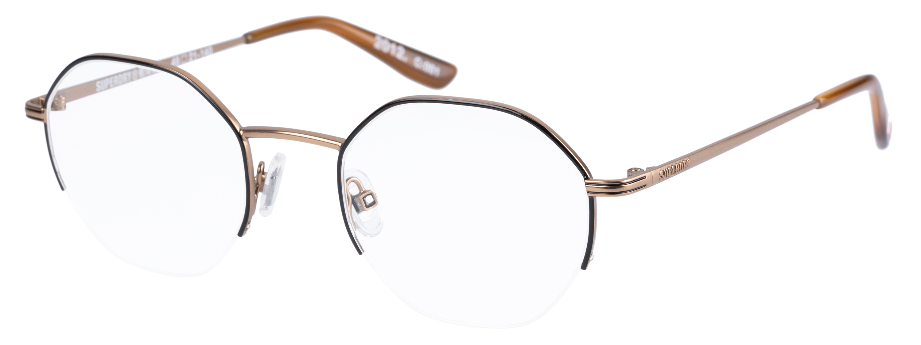 Superdry Superdry 992061-21 48-21 Superdry 992061 Damenbrille in gold tortoise mit eckigem Design und 48 mm Glasbreite