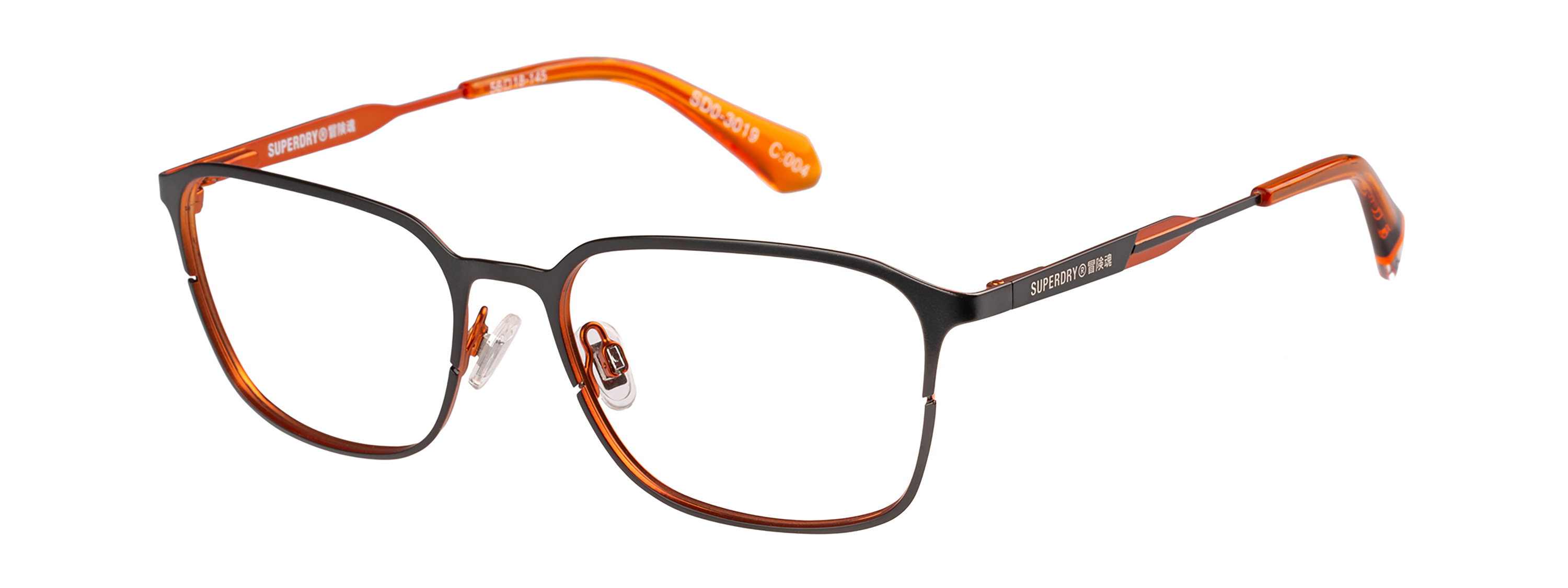 Superdry Superdry 992072-10 56-18 Superdry 992072 Herrenbrille in Gun Blue mit quadratischer Vollrandfassung und 56 mm Glasbreite