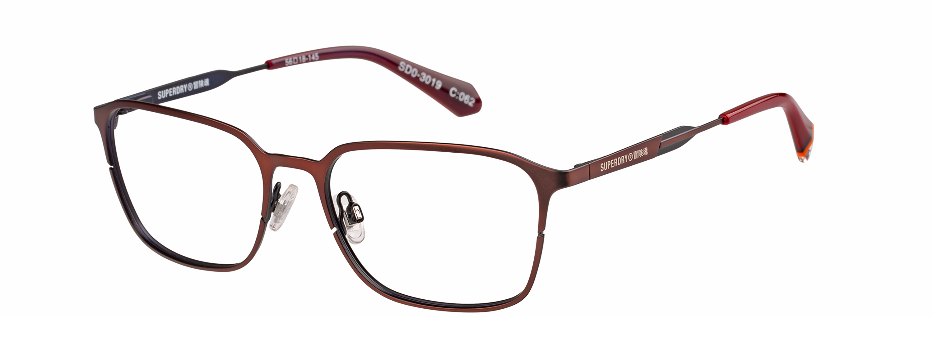 Superdry Superdry 992072-50 56-18 Superdry 992072 Herrenbrille in Gun Blue mit quadratischer Vollrandfassung und 56 mm Glasbreite