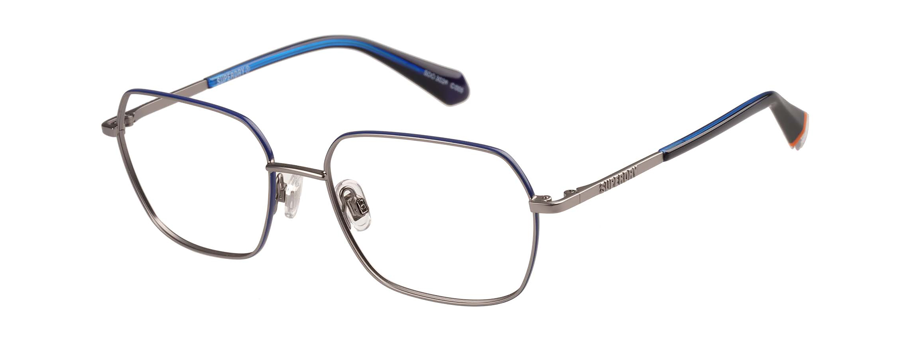 Superdry Superdry 992073-30 54-17 Superdry 992073 Herrenbrille in Gun Blue mit Metallrahmen und 54 mm Glasbreite
