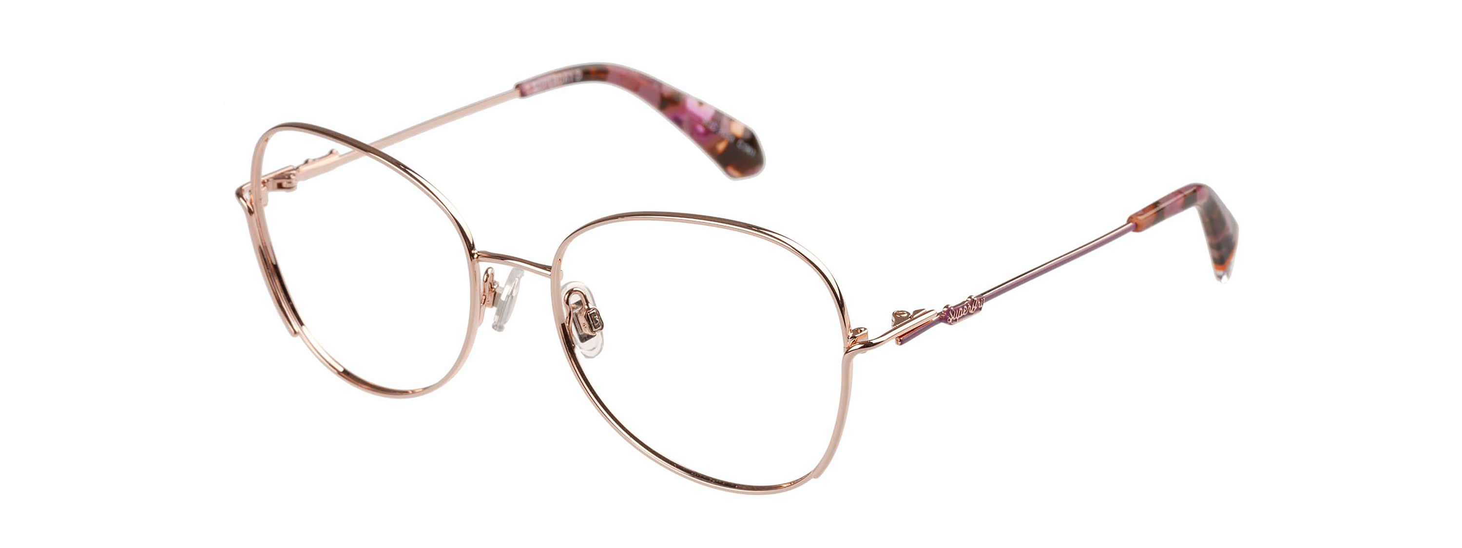 Superdry Superdry 992074-50 53-17 Superdry Damenbrille SD 992074 in mattem Roségold mit lila Gläsern