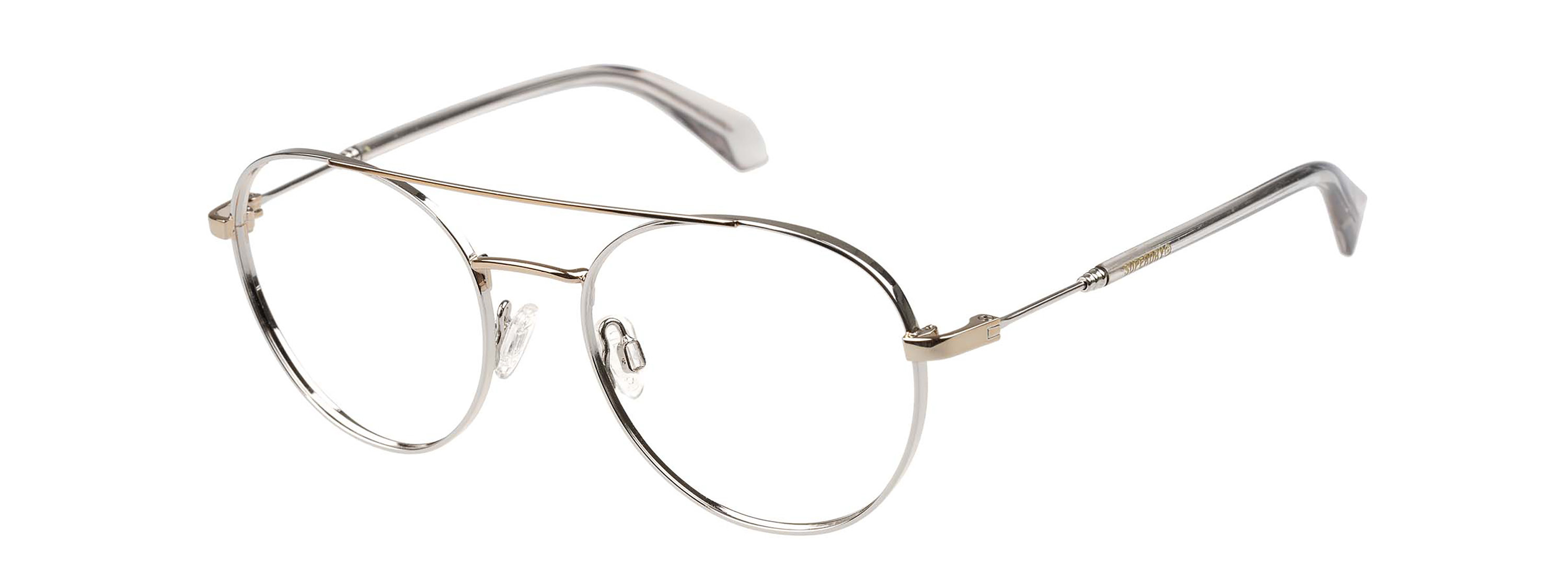 Superdry Superdry 992075-2 52-18 Superdry 992075 Damenbrille in Schwarz mit Metallrahmen und eckigem Design