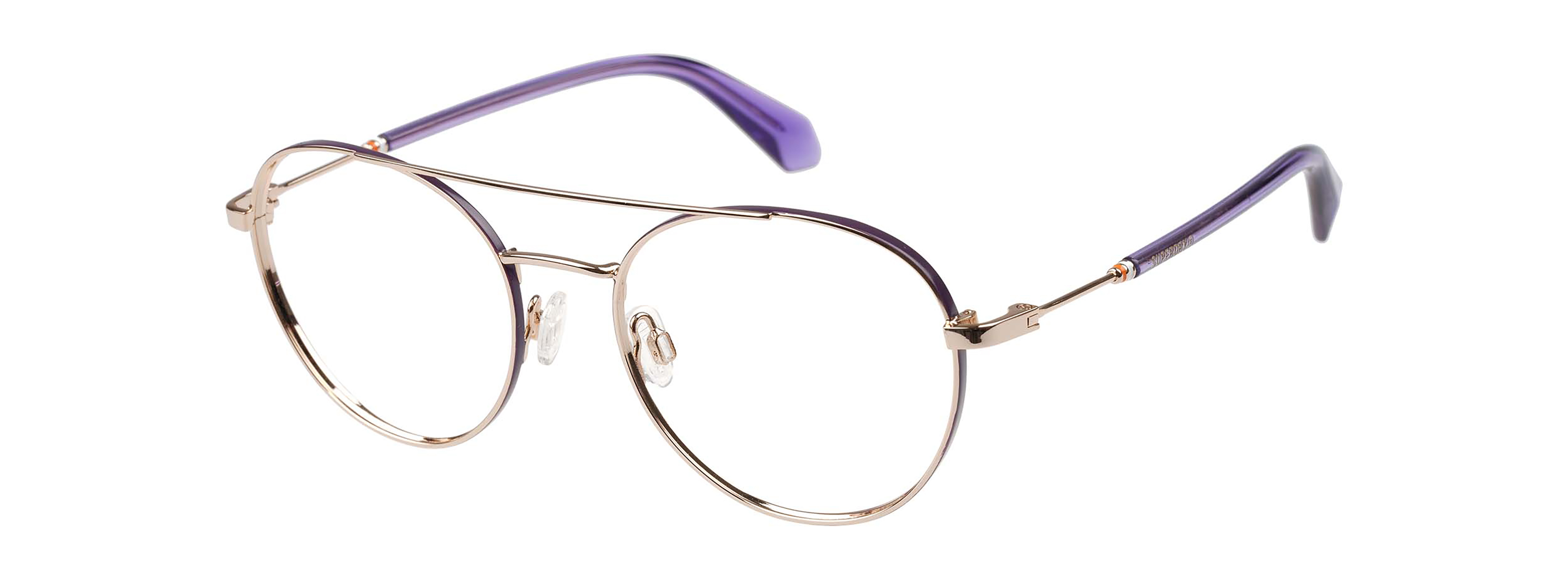 Superdry Superdry 992075-52 52-18 Superdry 992075 Damenbrille in Schwarz mit Metallrahmen und eckigem Design