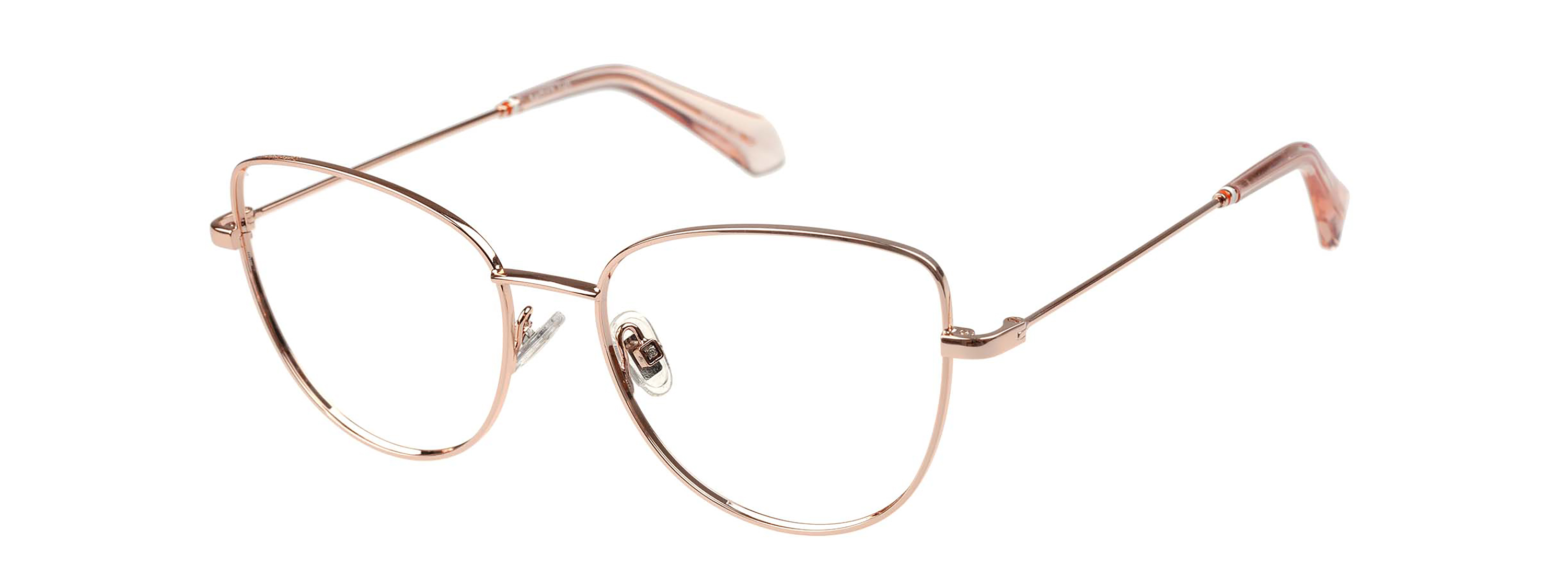 Superdry Superdry 992076-22 54-17 Superdry 992076 Damenbrille in glänzendem Roségold mit Holz- und pinkem Schildpatt-Muster