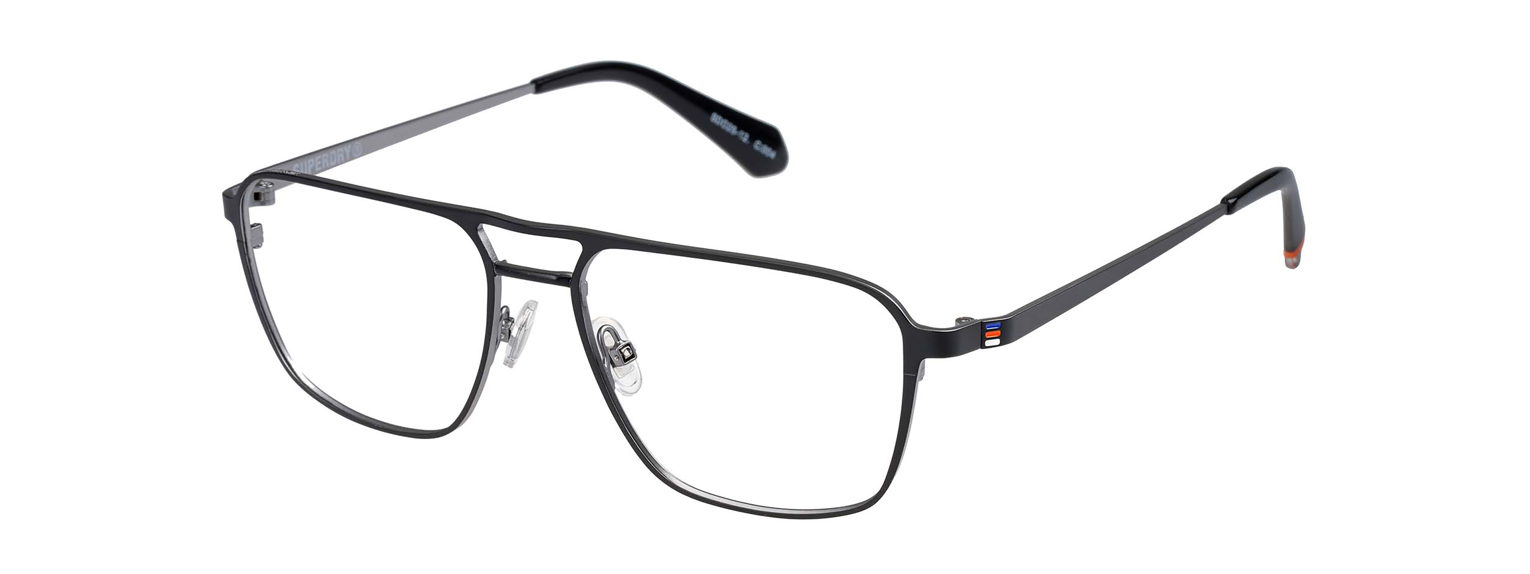 Superdry Superdry 992078-10 56-17 Superdry 992078 Herrenbrille in Gun Blue mit rechteckigem Vollranddesign und 56 mm Glasbreite