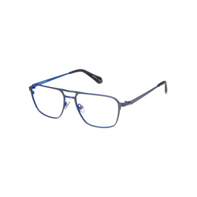 Superdry 992078 Herrenbrille in Gun Blue mit rechteckigem Vollranddesign und 56 mm Glasbreite