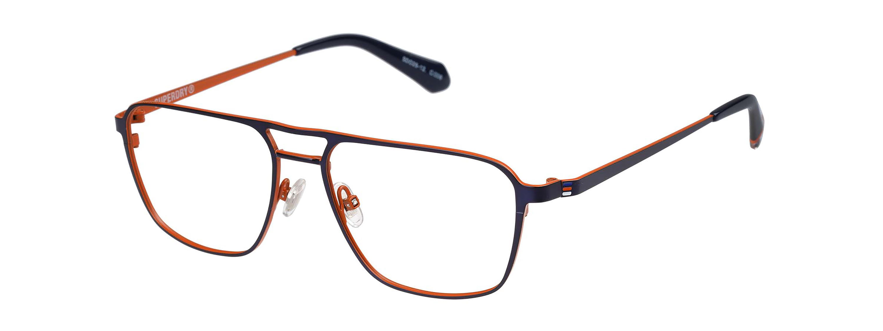 Superdry Superdry 992078-70 56-17 Superdry 992078 Herrenbrille in Gun Blue mit rechteckigem Vollranddesign und 56 mm Glasbreite