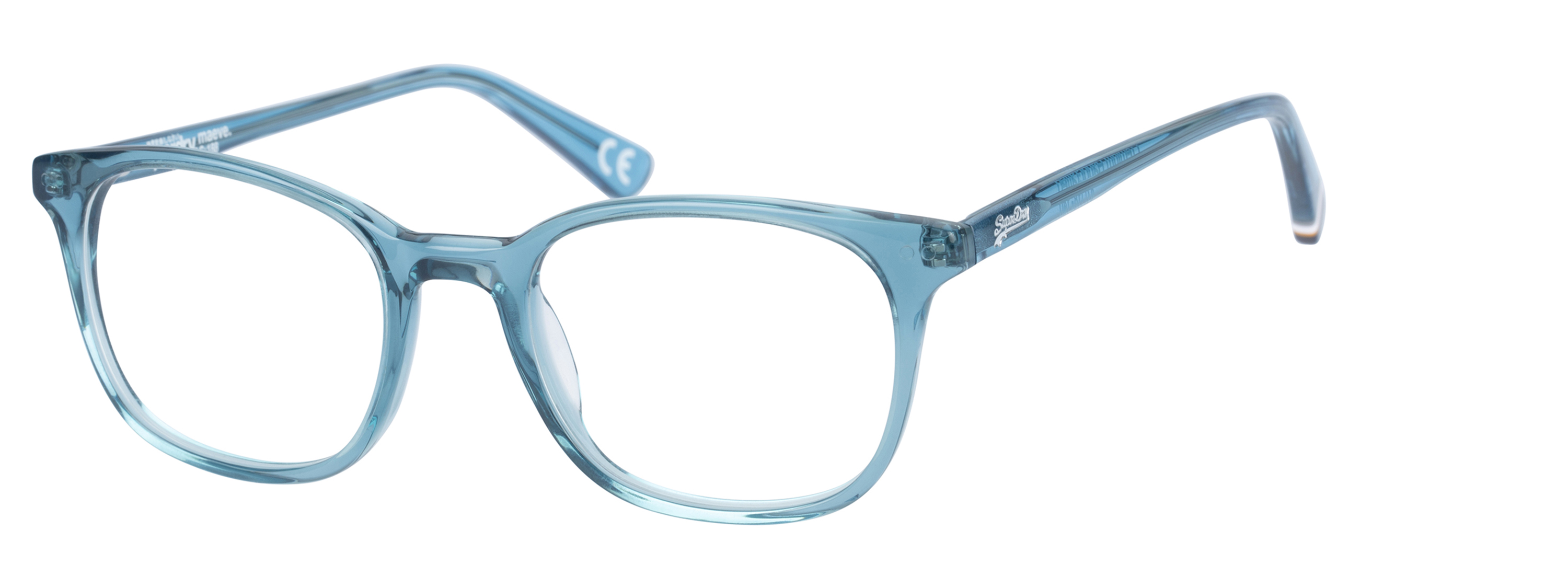 Superdry Superdry 993057-74 47-18 Superdry 993057 Damenbrille in Schwarz mit eckigem Design und Kunststoffrahmen