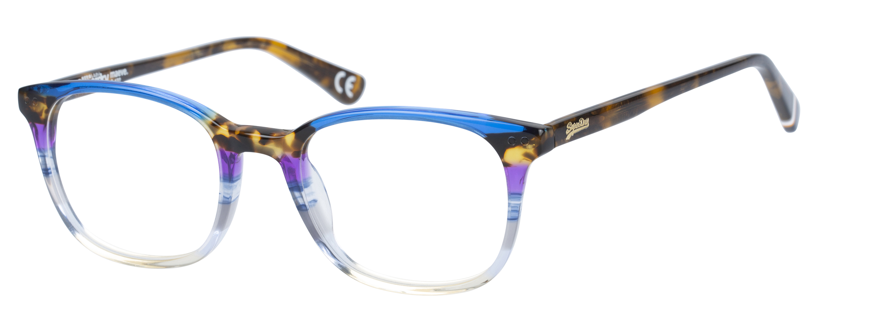 Superdry Superdry 993057-90 47-18 Superdry 993057 Damenbrille in Schwarz mit eckigem Design und Kunststoffrahmen