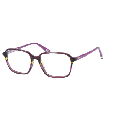Superdry 993058 Damenbrille in lila Kristallfarbe mit quadratischem Vollrandgestell aus Kunststoff