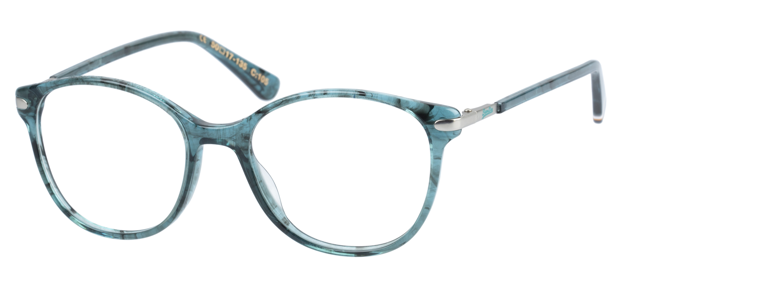 Superdry Superdry 993060-74 50-17 Superdry Damenbrille SD 993060 in Blau mit runder Vollrandfassung