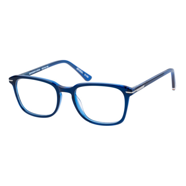Superdry Superdry 993063-70 52-18 Superdry Herrenbrille SD 993063 in Blau Crystal mit quadratischem Vollrand-Design und 52 mm Glasbreite