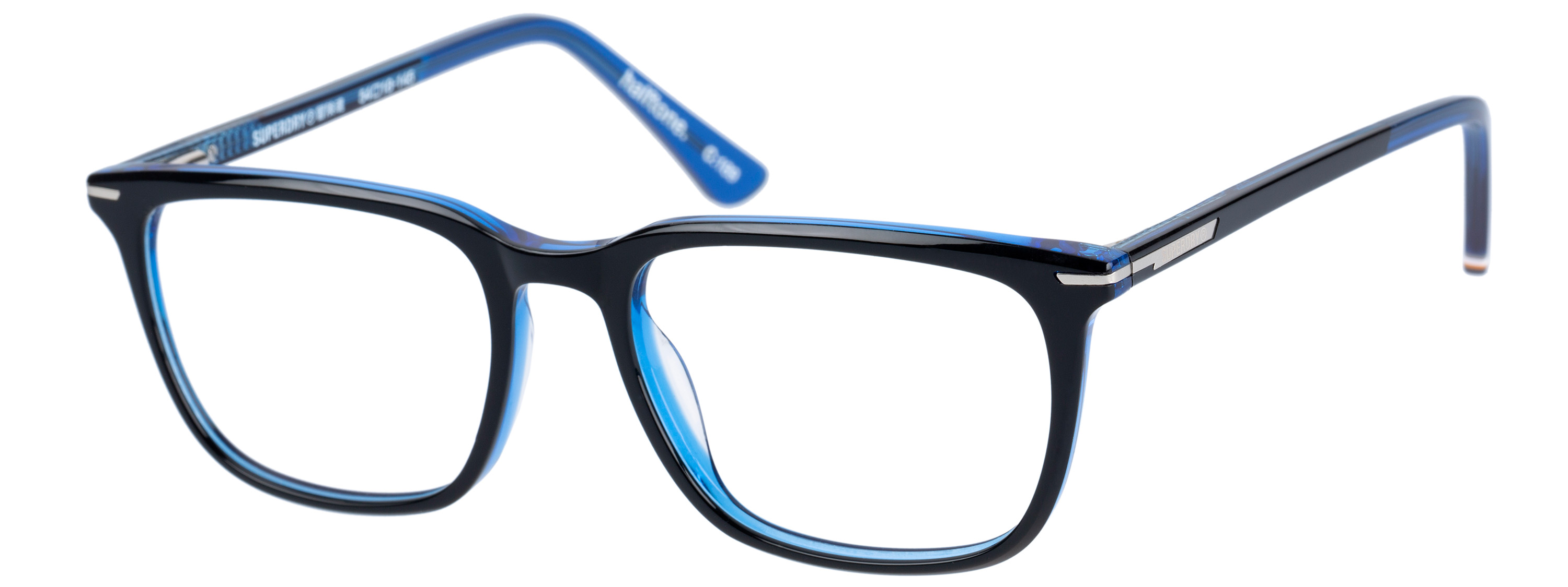 Superdry Superdry 993064-17 54-18 Superdry 993064 Herrenbrille in Fluro Purple Crystal mit rechteckigem Vollrand-Design und 54 mm Glasbreite