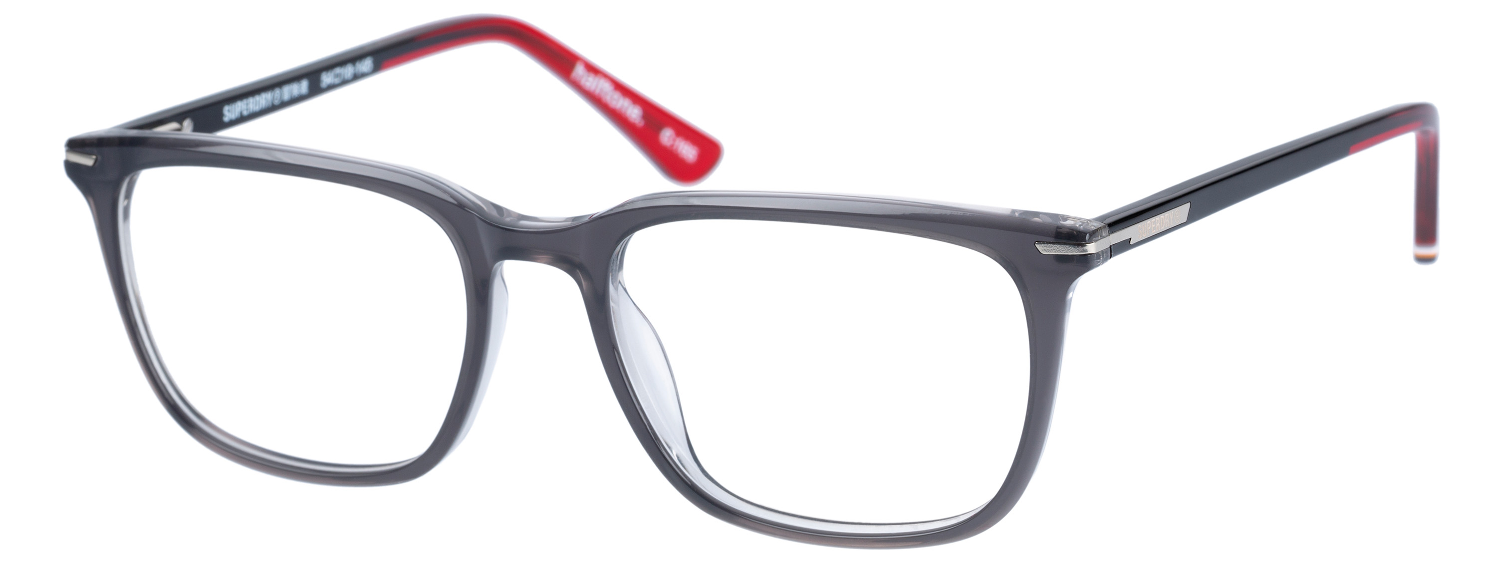 Superdry Superdry 993064-30 54-18 Superdry 993064 Herrenbrille in Fluro Purple Crystal mit rechteckigem Vollrand-Design und 54 mm Glasbreite