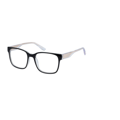 Superdry 993066 Damenbrille in glänzendem Schwarz mit eckigem Vollrand-Design und 140 mm Bügellänge