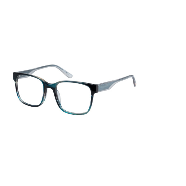 Superdry Superdry 993066-74 52-18 Superdry 993066 Damenbrille in glänzendem Schwarz mit eckigem Vollrand-Design und 140 mm Bügellänge