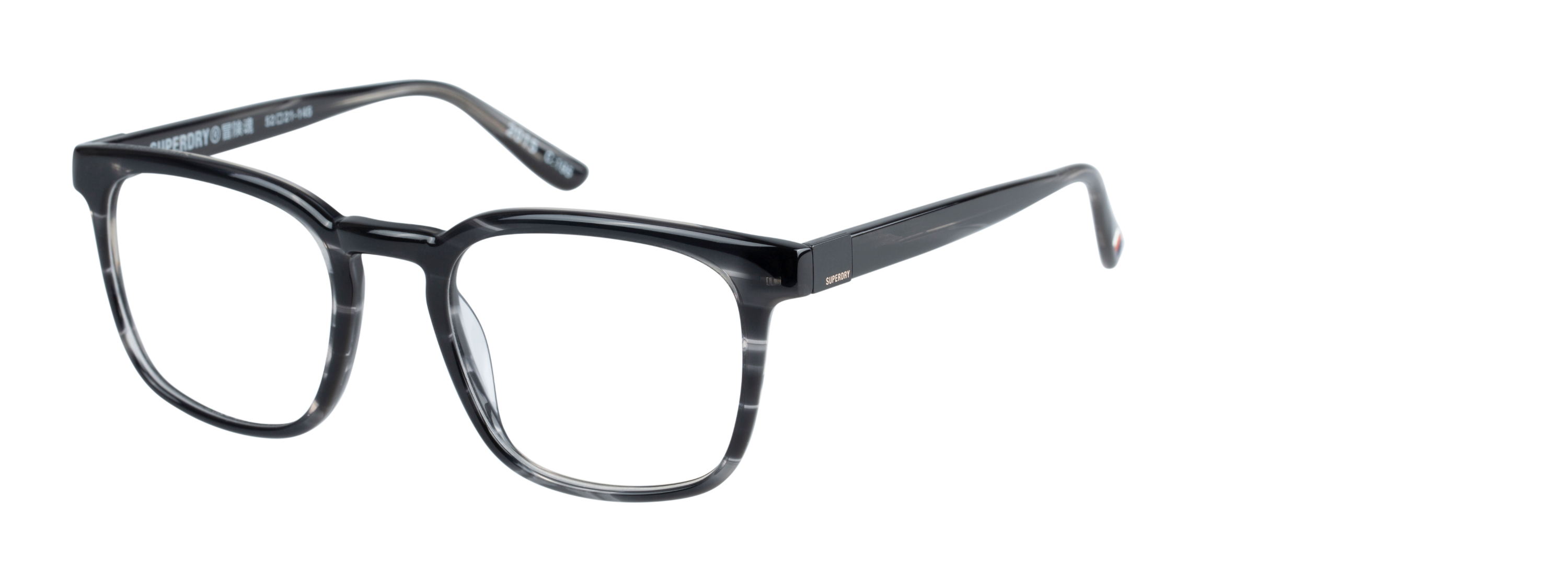 Superdry Superdry 993068-10 52-21 Superdry 993068 Herrenbrille in Horn-Fade-Design mit Vollrandgestell und 52 mm Glasbreite