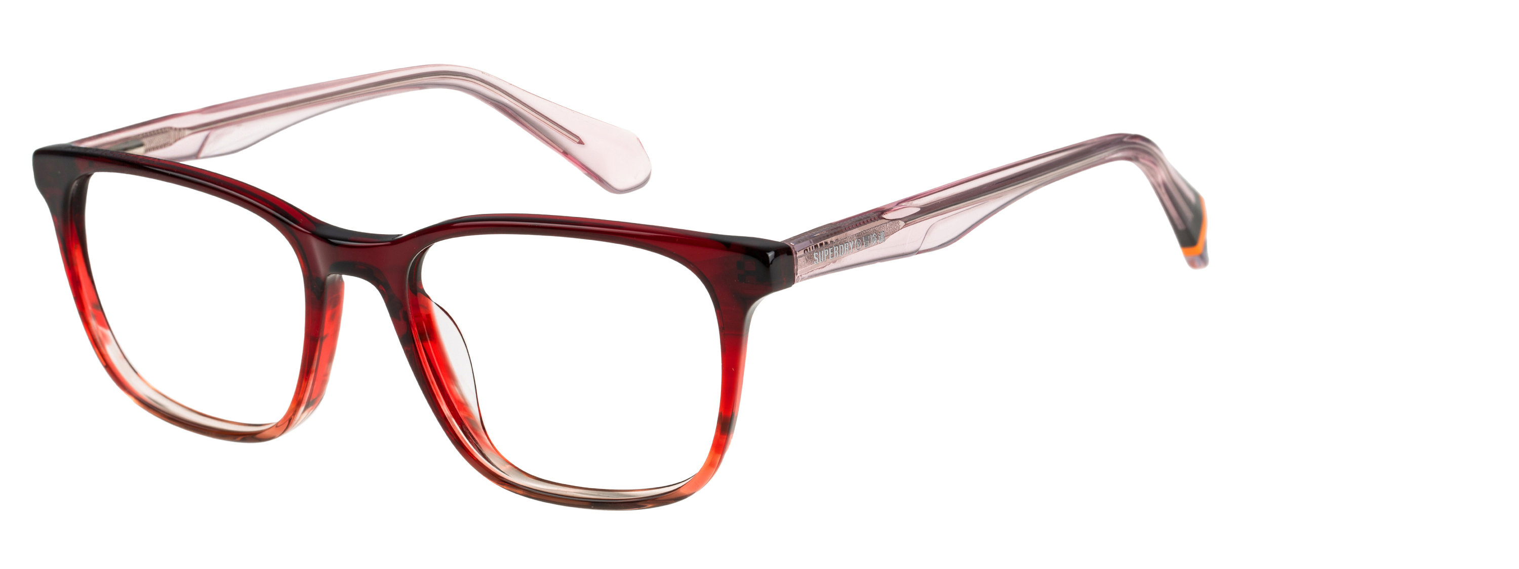 Superdry Superdry 993075-55 49-17 Superdry 993075 Damenbrille in Fuchsia mit eckigem Vollrand-Design und 49 mm Glasbreite