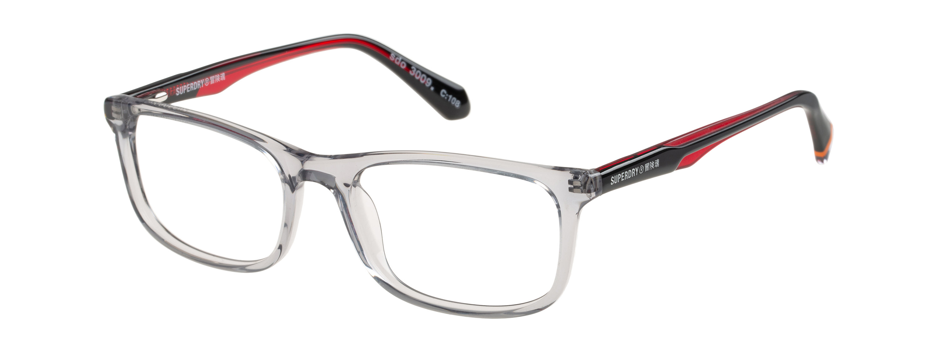 Superdry Superdry 993077-30 54-18 Superdry 993077 Herrenbrille in Schwarz mit eckigem Design und 54 mm Glasbreite