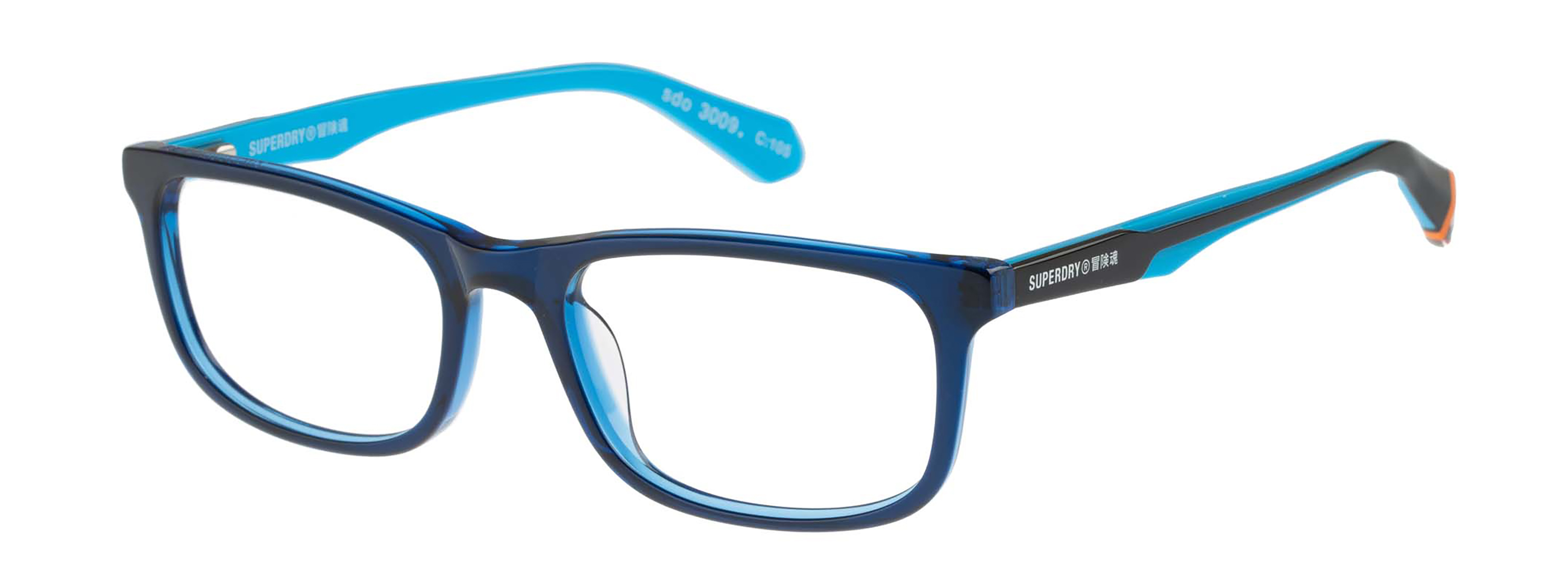 Superdry Superdry 993077-70 54-18 Superdry 993077 Herrenbrille in Schwarz mit eckigem Design und 54 mm Glasbreite