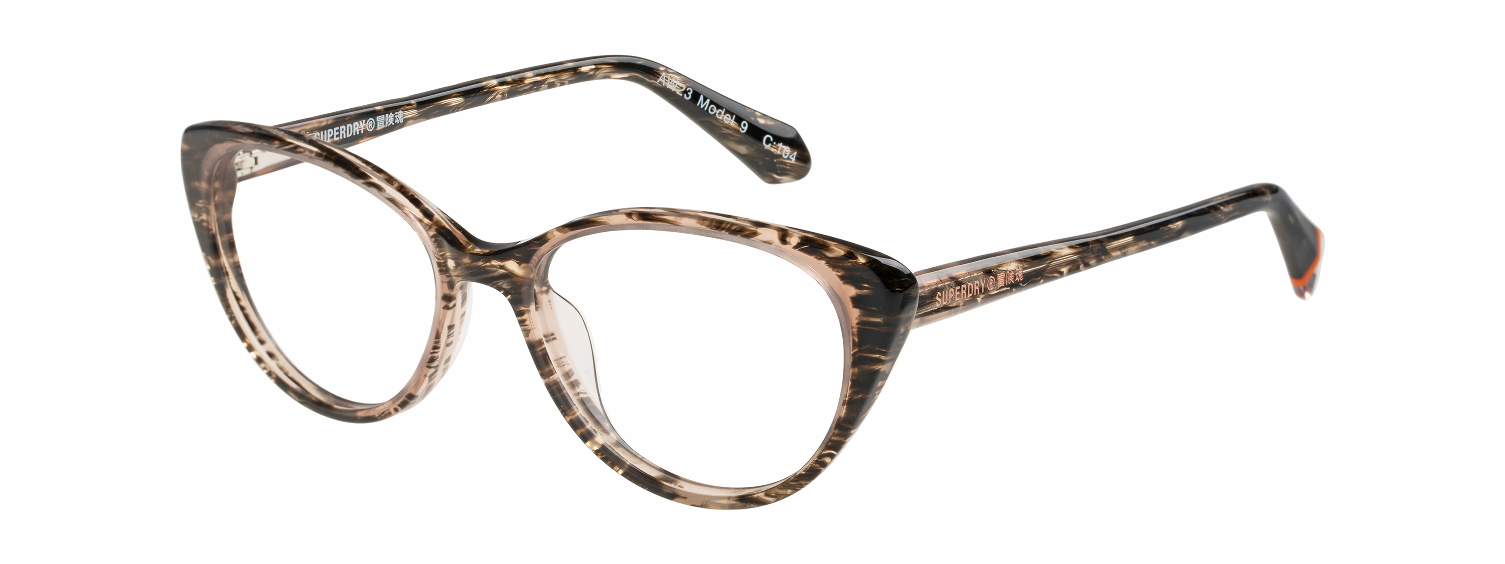 Superdry Superdry 993082-10 48-15 Superdry 993082 Damenbrille in Fuchsia mit eckigem Vollrand-Design und 48 mm Glasbreite