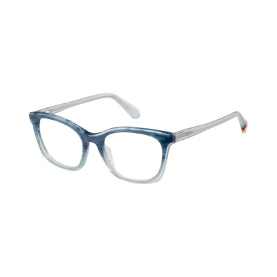 Superdry 993084 Damenbrille in grünem Kristallrahmen mit Cat-Eye-Design und blauen Gläsern