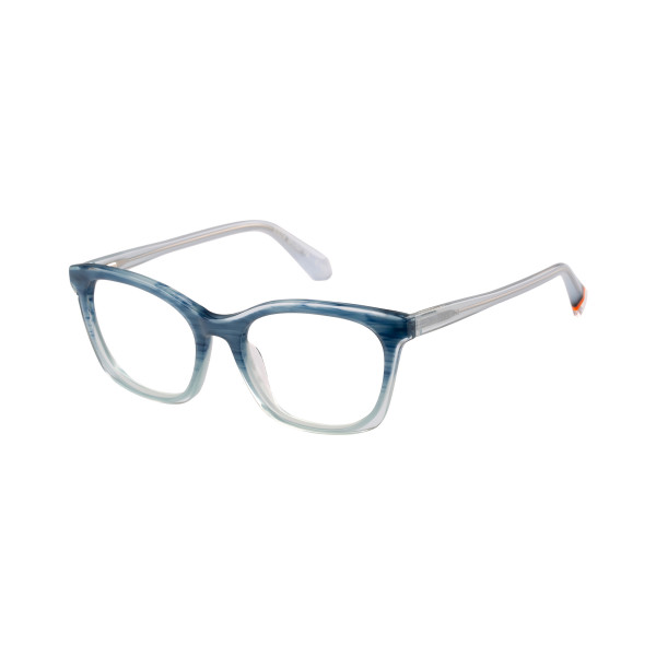 Superdry Superdry 993084-40 51-17 Superdry 993084 Damenbrille in grünem Kristallrahmen mit Cat-Eye-Design und blauen Gläsern