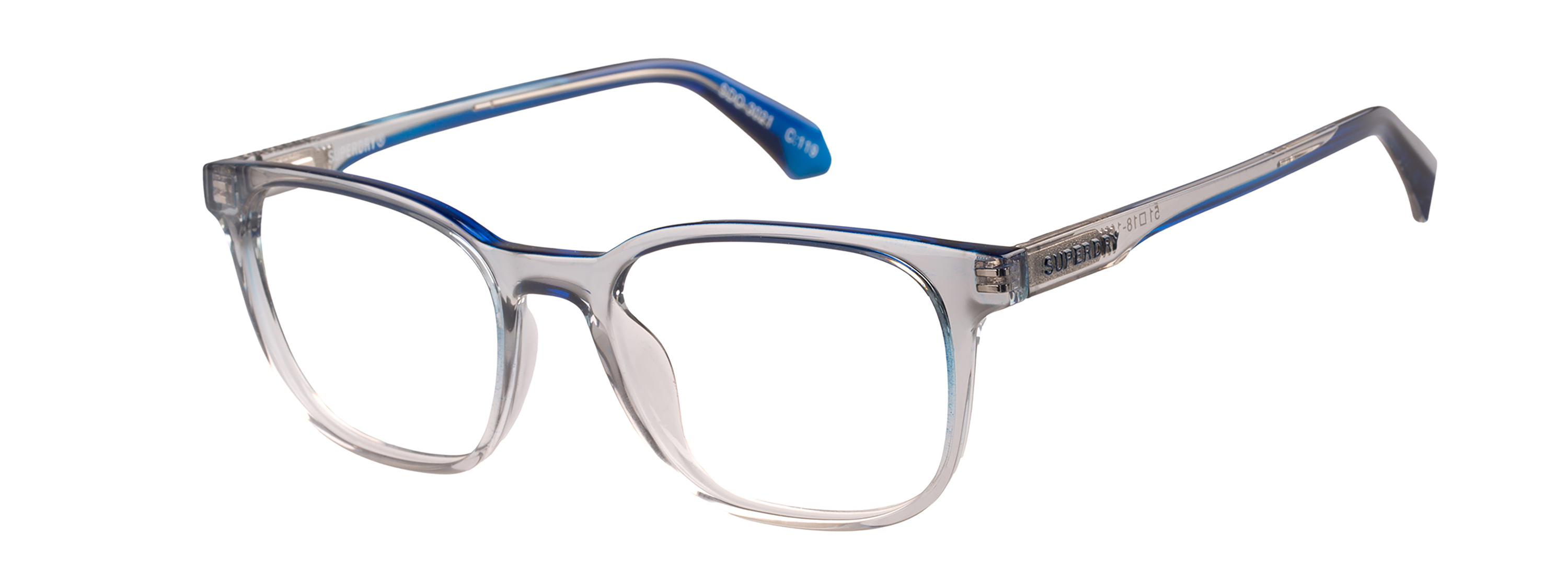 Superdry Superdry 993085-37 51-18 Superdry 993085 Unisexbrille grau-blau Kunststoffgestell
