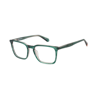 Superdry Herrenbrille SD 993087 in grünem Kristallrahmen mit quadratischer Form und Vollranddesign