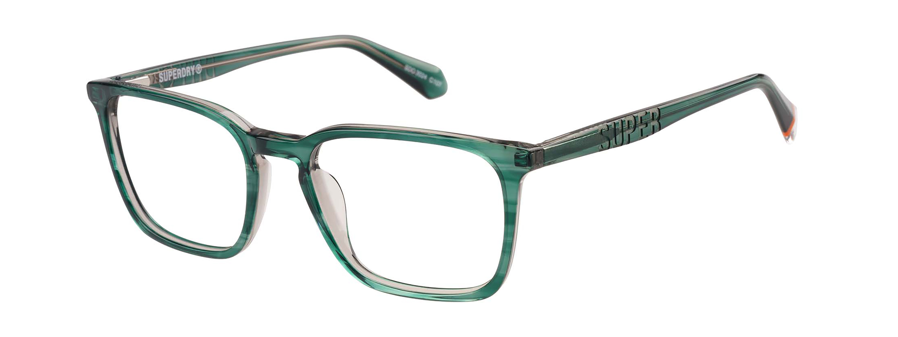 Superdry Superdry 993087-40 54-19 Superdry Herrenbrille SD 993087 in grünem Kristallrahmen mit quadratischer Form und Vollranddesign