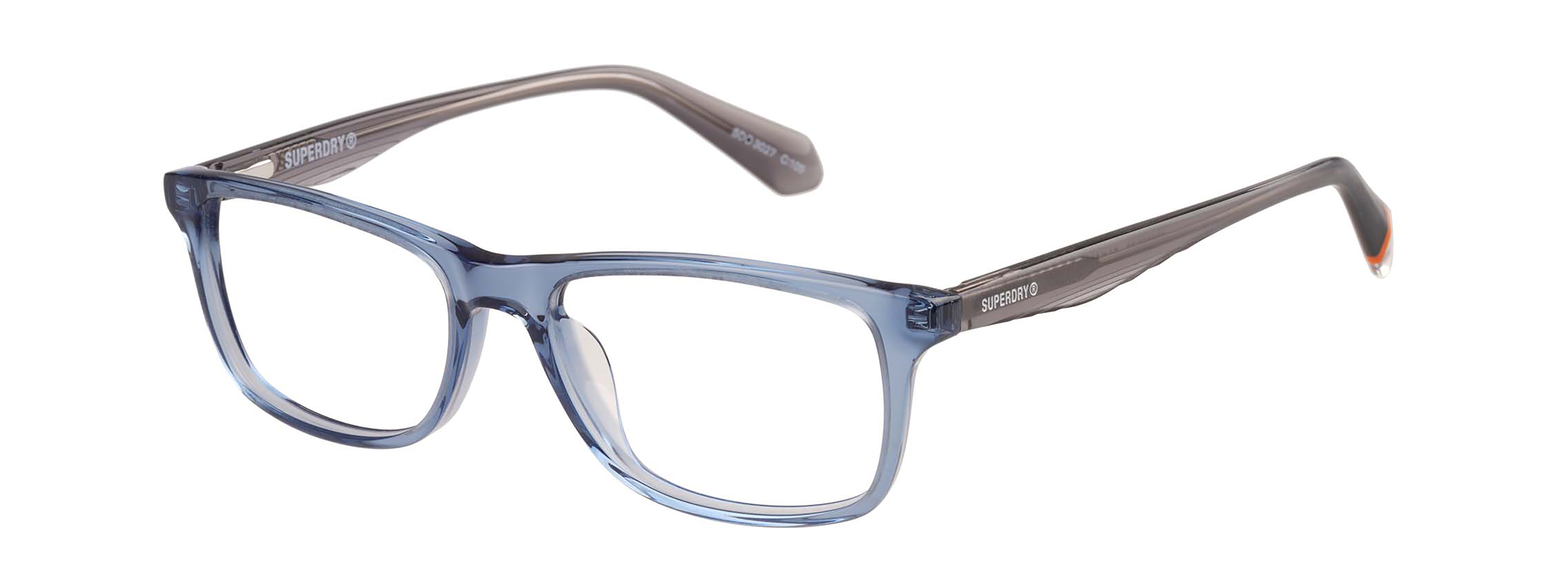 Superdry Superdry 993088-70 51-16 Superdry 993088 Herrenbrille in Fluro Purple Crystal mit rechteckigem Vollrand-Design und 51 mm Glasbreite