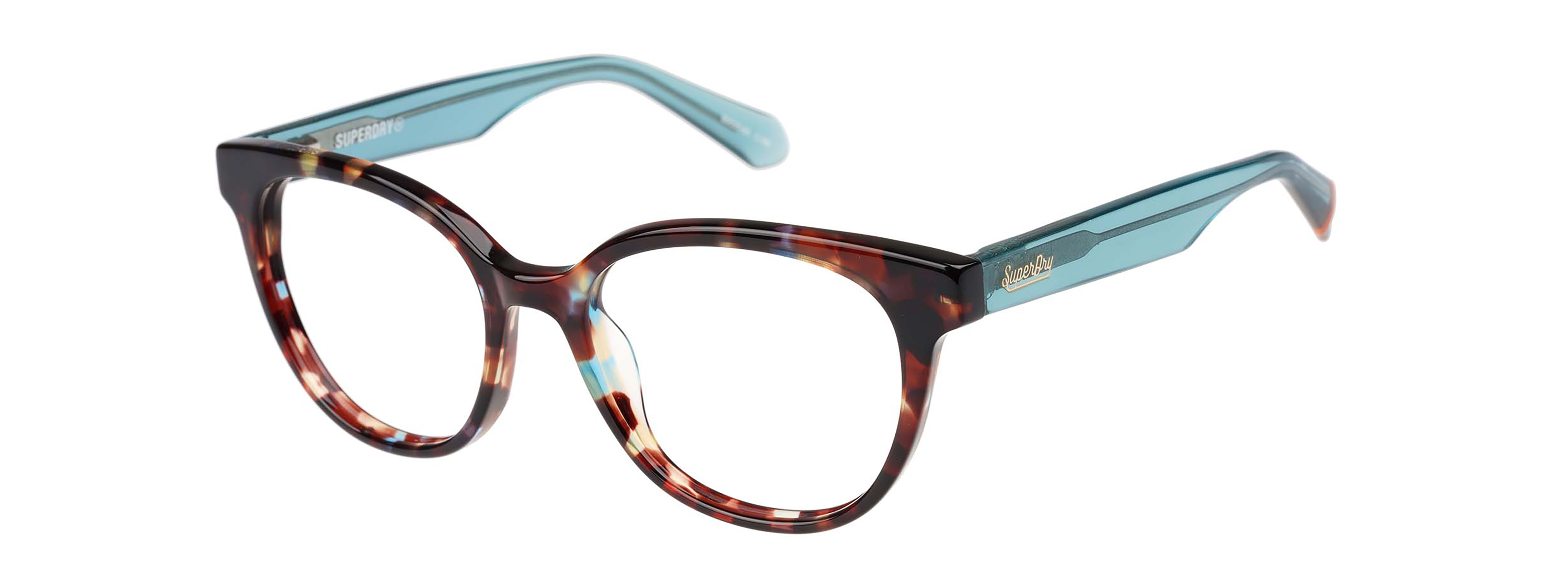 Superdry Superdry 993092-67 53-18 Superdry 993092 Damenbrille in Schwarz mit eckigem Design und Kunststoffrahmen